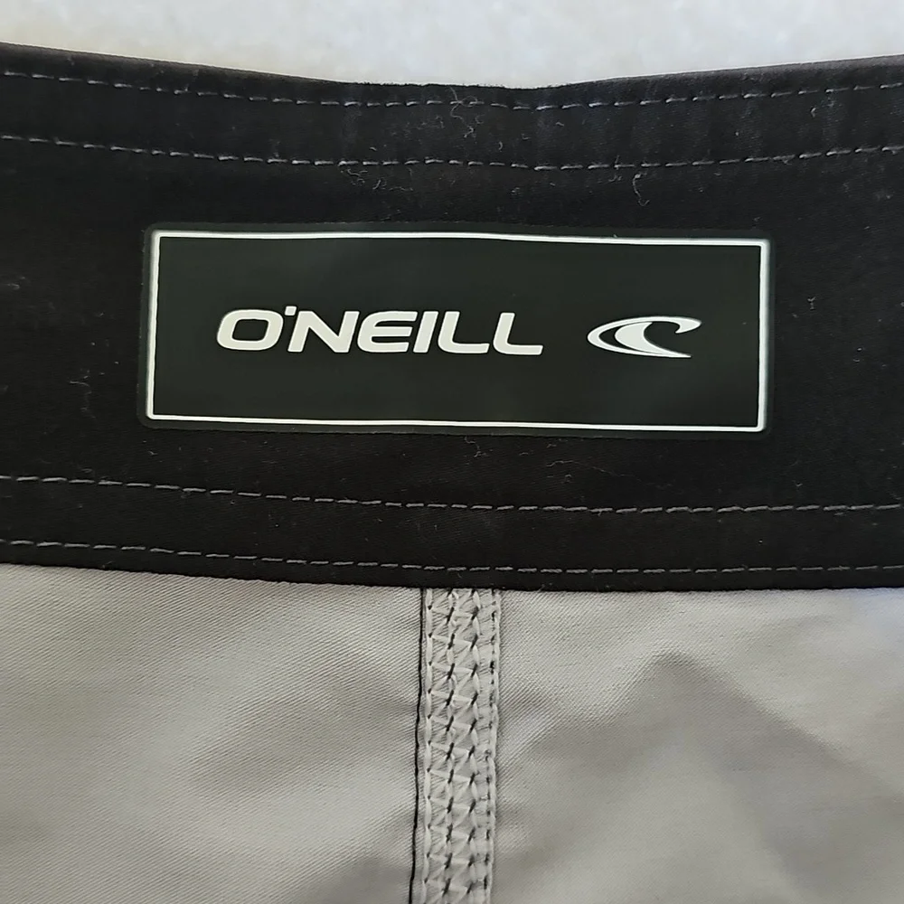 O'Neill‎ Black and White Striped Swim Shorts